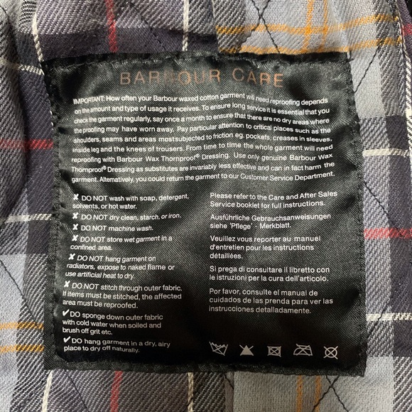 Barbour Waxed Cotton Fur Hooded Tartan Jacket - Picture 9 of 9